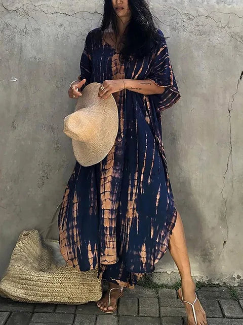 Maja | Sukienka Maxi Damska Tie-Dye Boho Letnia