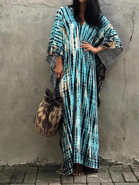 Maja | Sukienka Maxi Damska Tie-Dye Boho Letnia