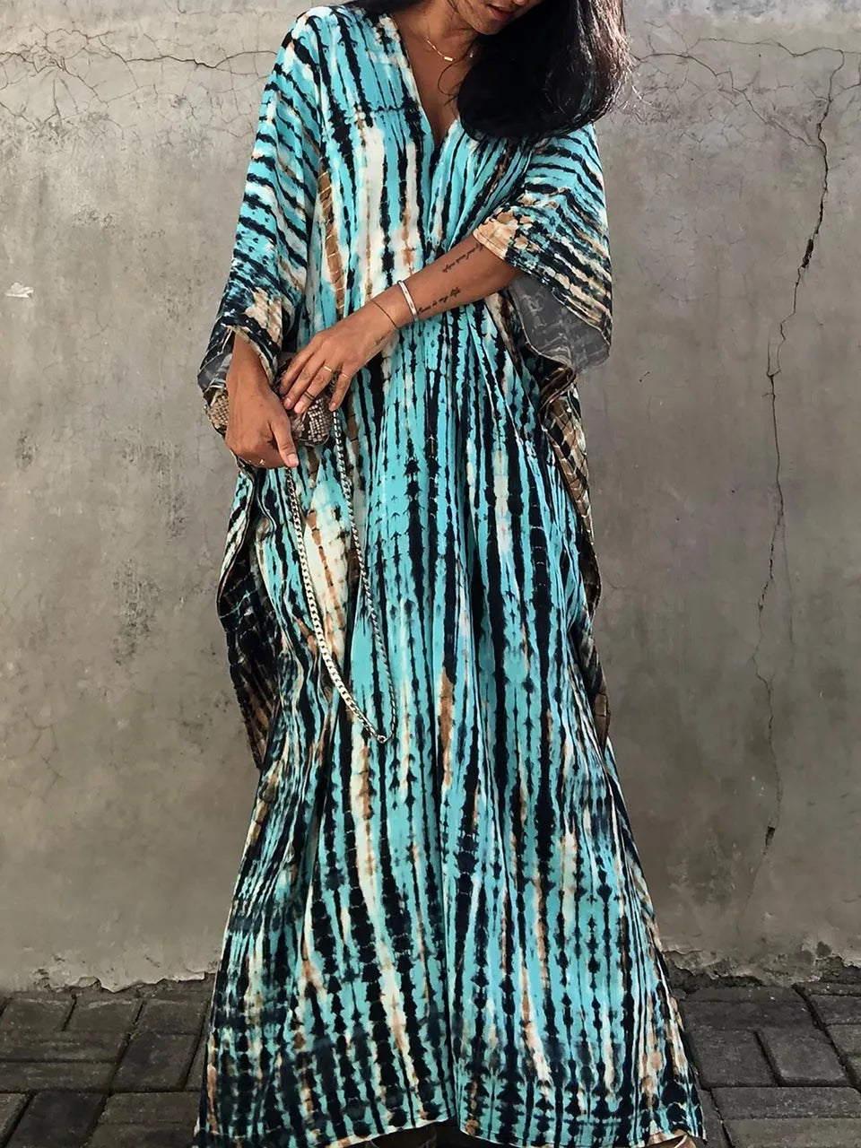 Maja | Sukienka Maxi Damska Tie-Dye Boho Letnia
