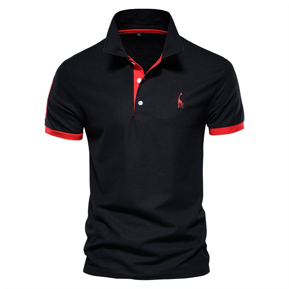 Marcin | Koszulka Polo Męska Smart Casual Oddychająca Kolorowe Detale