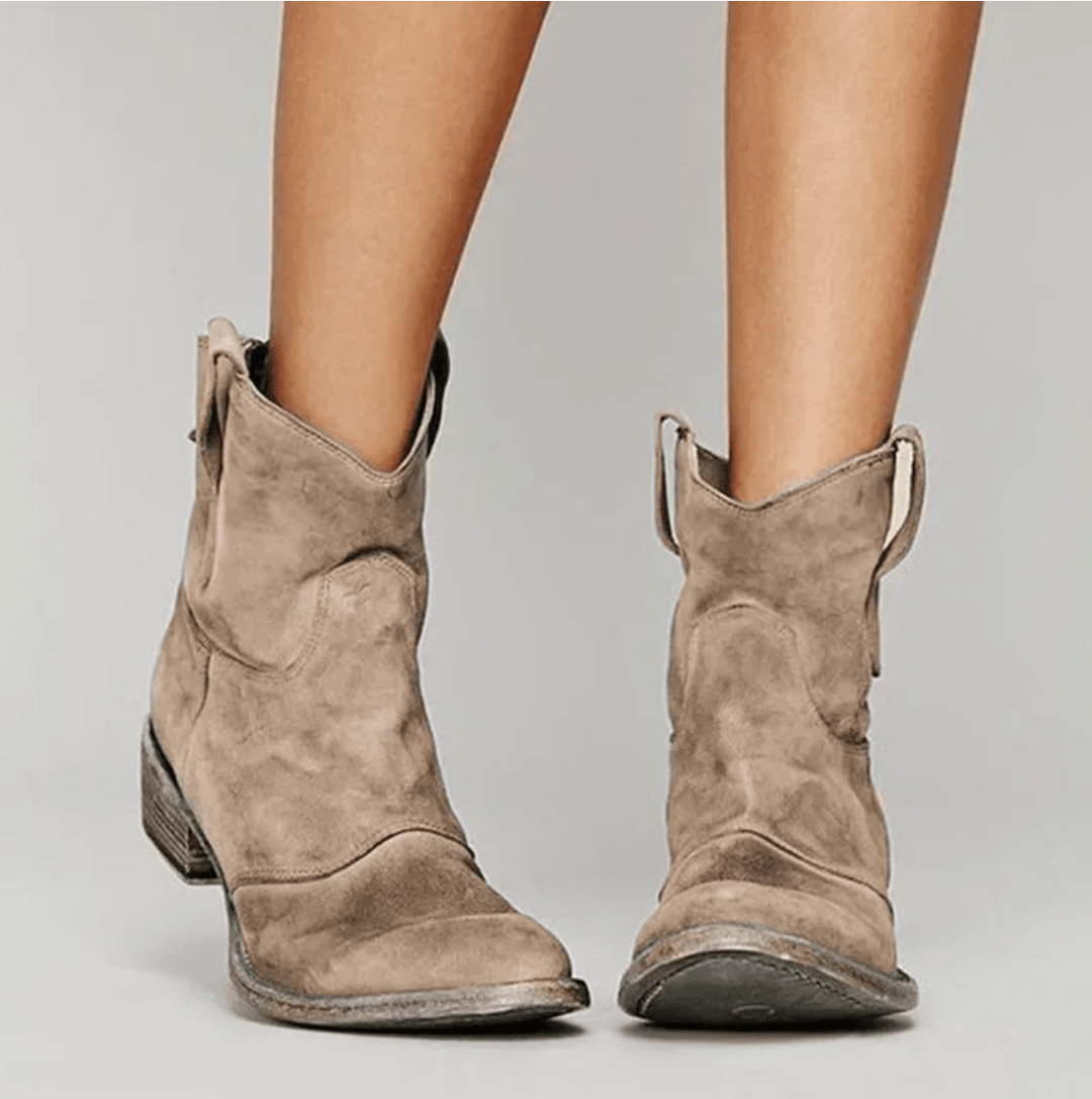 Lucyna | Botki Damskie Zamszowe Western