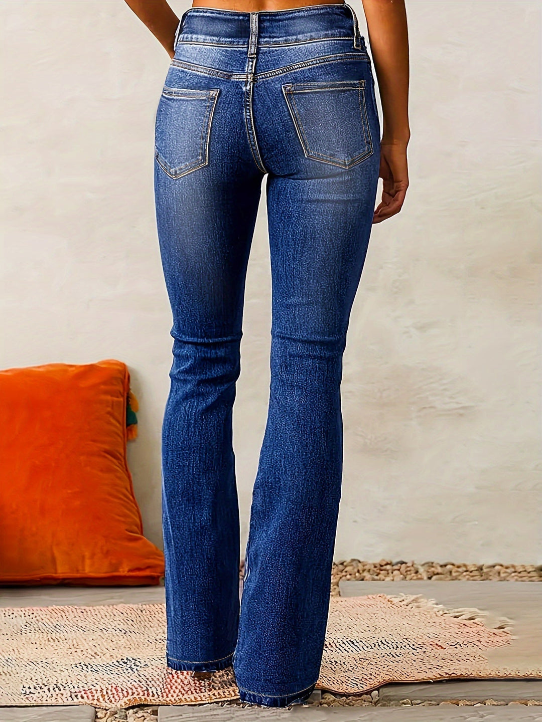 Natalia | Jeansy Damskie Straight Flare Wysoki Stan Klasyczne