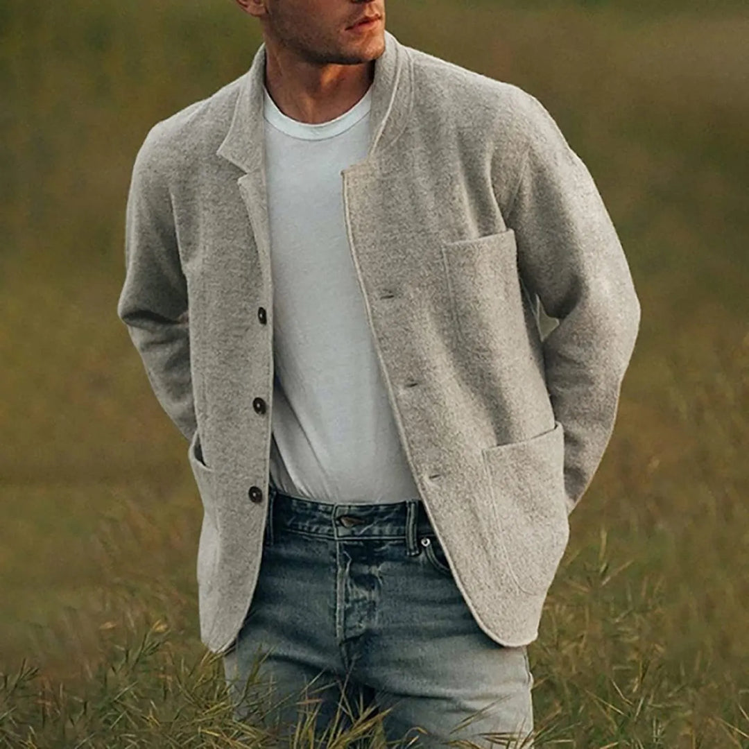 Franciszek | Kardigan męska casual regular fit z kieszeniami