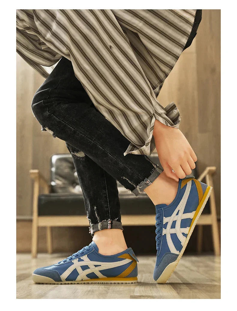 Jakub | Sneakersy męskie retro z zamszowymi akcentami