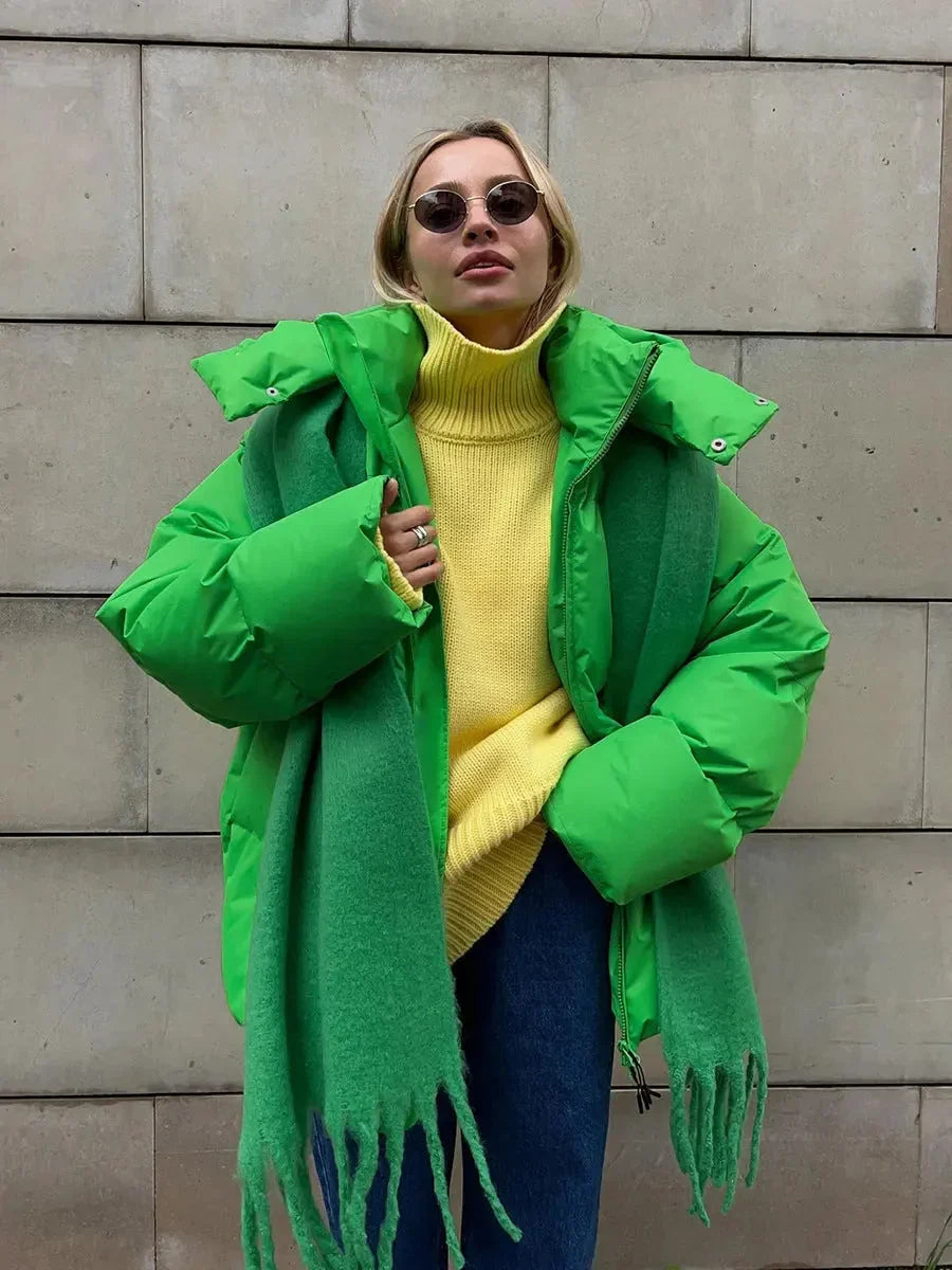 Dorota | Kurtka zimowa damska oversize z kapturem