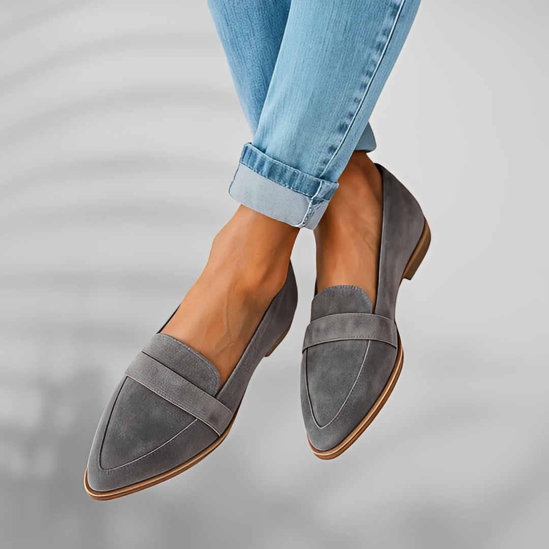 Narcissa | Skórzane damskie buty codzienne z wąskim noskiem