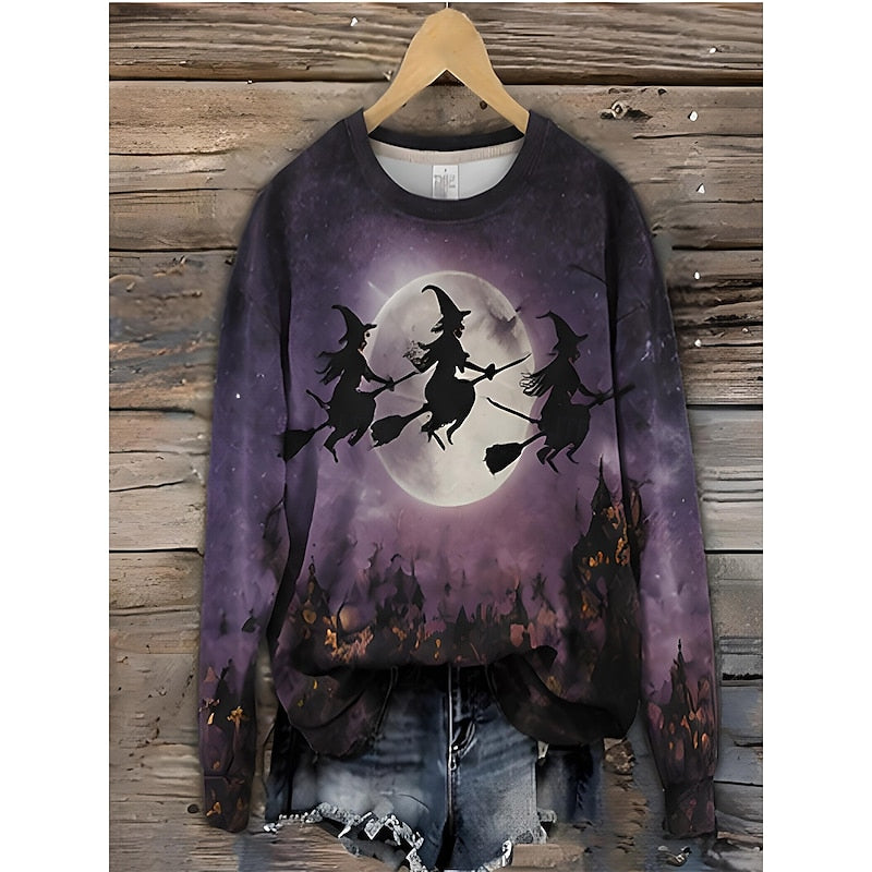 Daria | Bluza damska w paski z nadrukiem kota