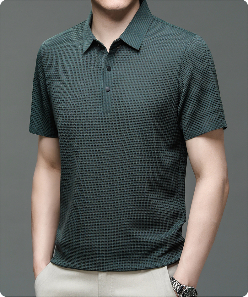 Marcin | Koszulka Polo Męska Luksusowa Mesh Oddychająca Casualowa