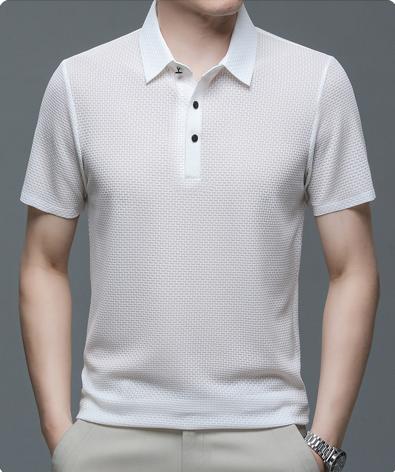 Marcin | Koszulka Polo Męska Luksusowa Mesh Oddychająca Casualowa