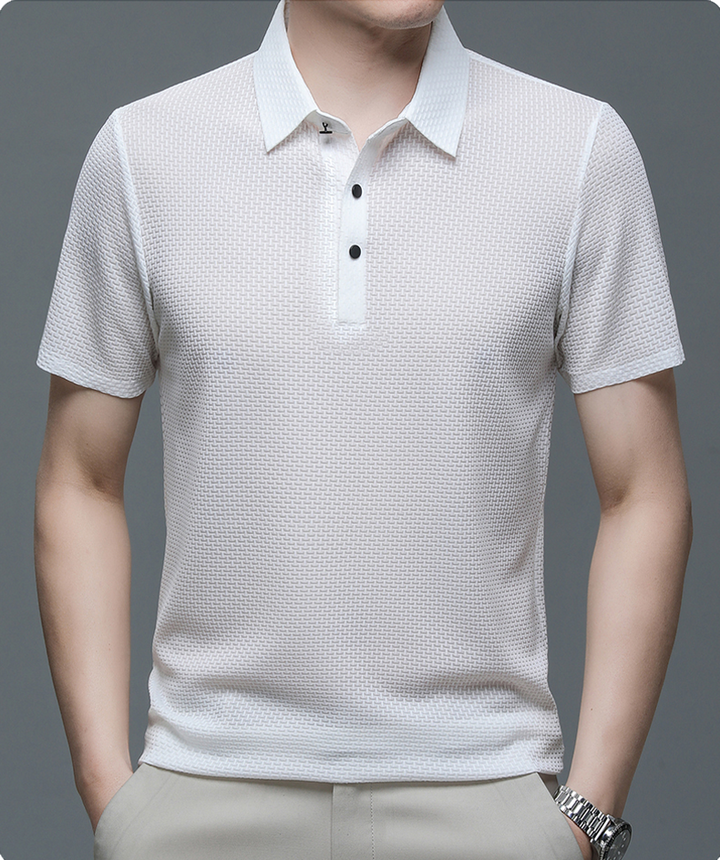 Marcin | Koszulka Polo Męska Luksusowa Mesh Oddychająca Casualowa