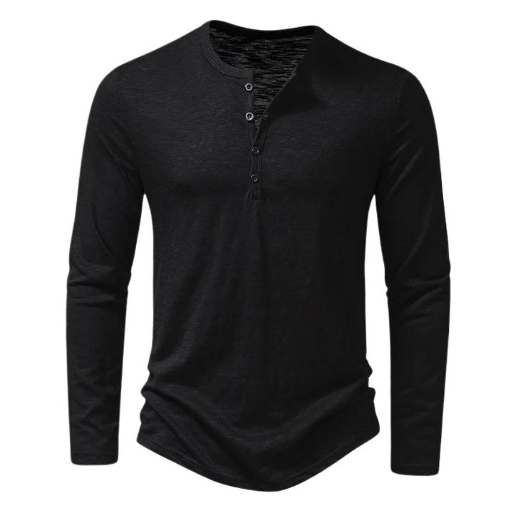 Kamil | Longsleeve Męski Z Okrągłym Dekoltem Casualowy Klasyczny