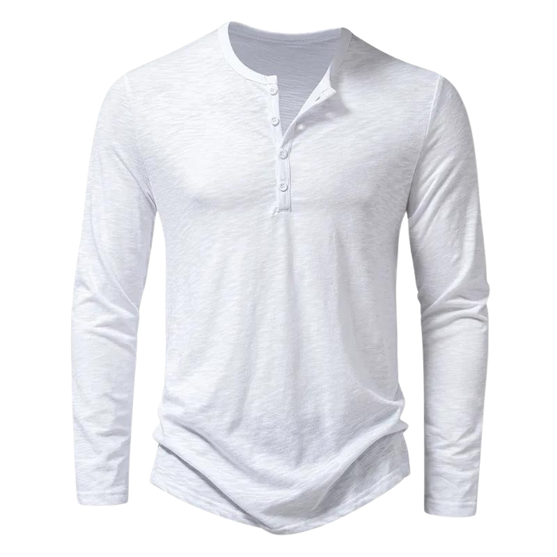 Kamil | Longsleeve Męski Z Okrągłym Dekoltem Casualowy Klasyczny