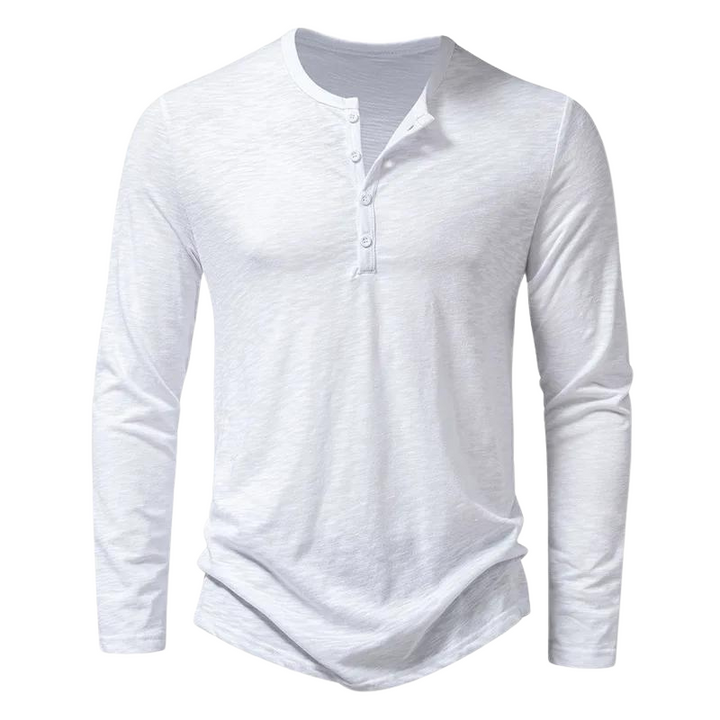 Kamil | Longsleeve Męski Z Okrągłym Dekoltem Casualowy Klasyczny
