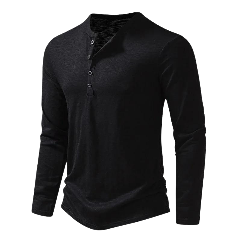 Kamil | Longsleeve Męski Z Okrągłym Dekoltem Casualowy Klasyczny