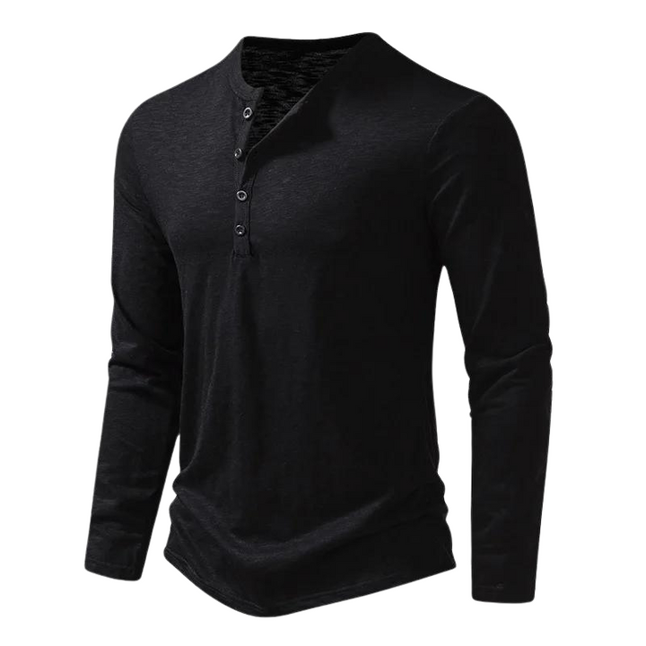 Kamil | Longsleeve Męski Z Okrągłym Dekoltem Casualowy Klasyczny