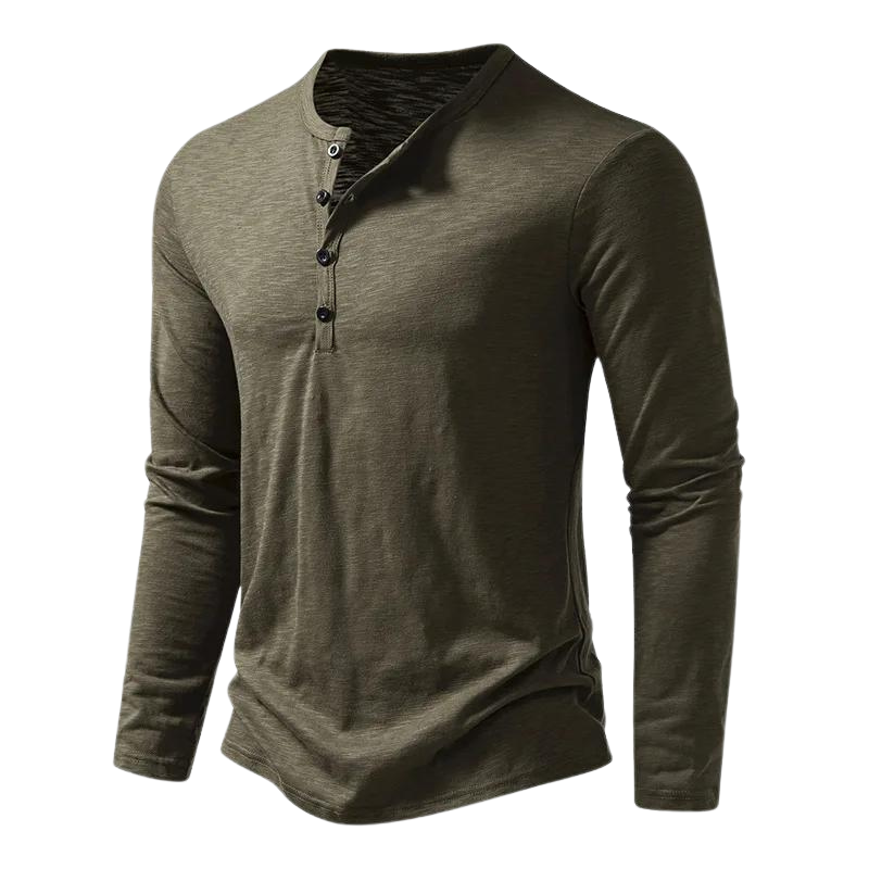 Kamil | Longsleeve Męski Z Okrągłym Dekoltem Casualowy Klasyczny