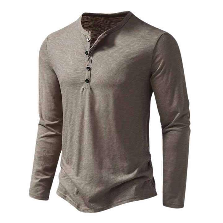 Kamil | Longsleeve Męski Z Okrągłym Dekoltem Casualowy Klasyczny