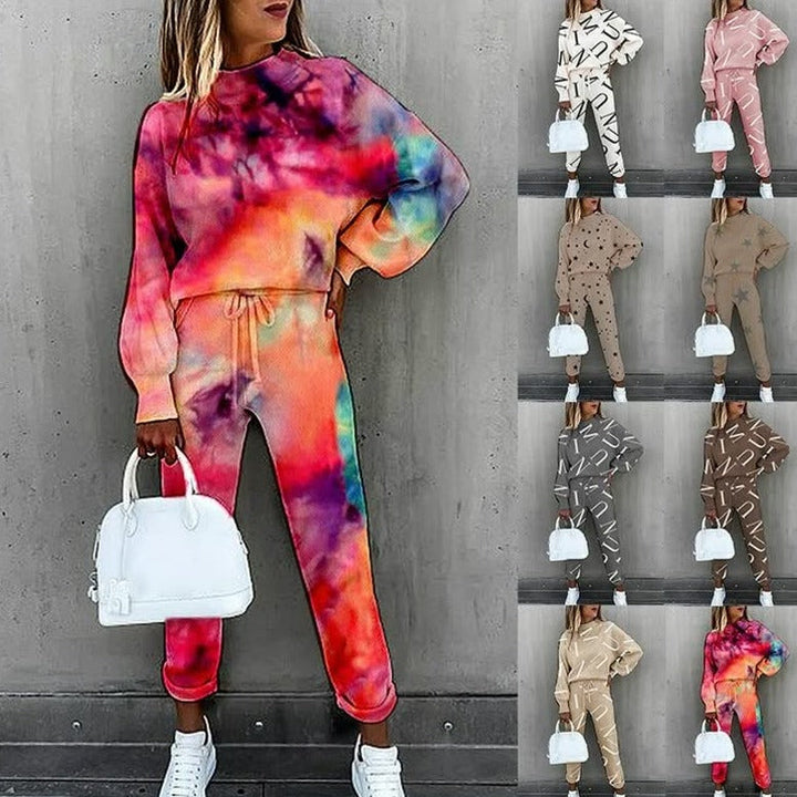Aleksandra | Komplet Dresowy Damski Casualowy Z Nadrukiem Trendowy