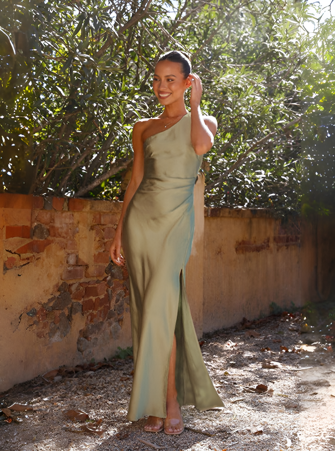 Amara | Sukienka Satin One Shoulder Maxi