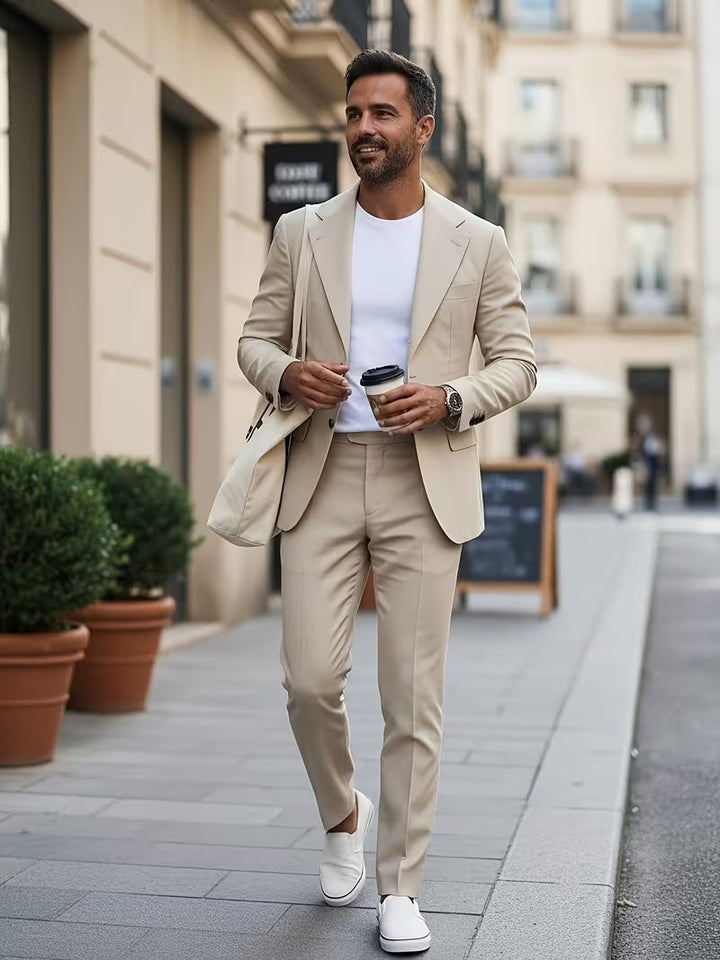 Sławomir | Garnitur Męski Dwuczęściowy Slim Fit